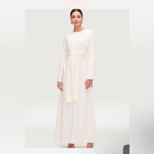 veiled collection isabella tie front dress